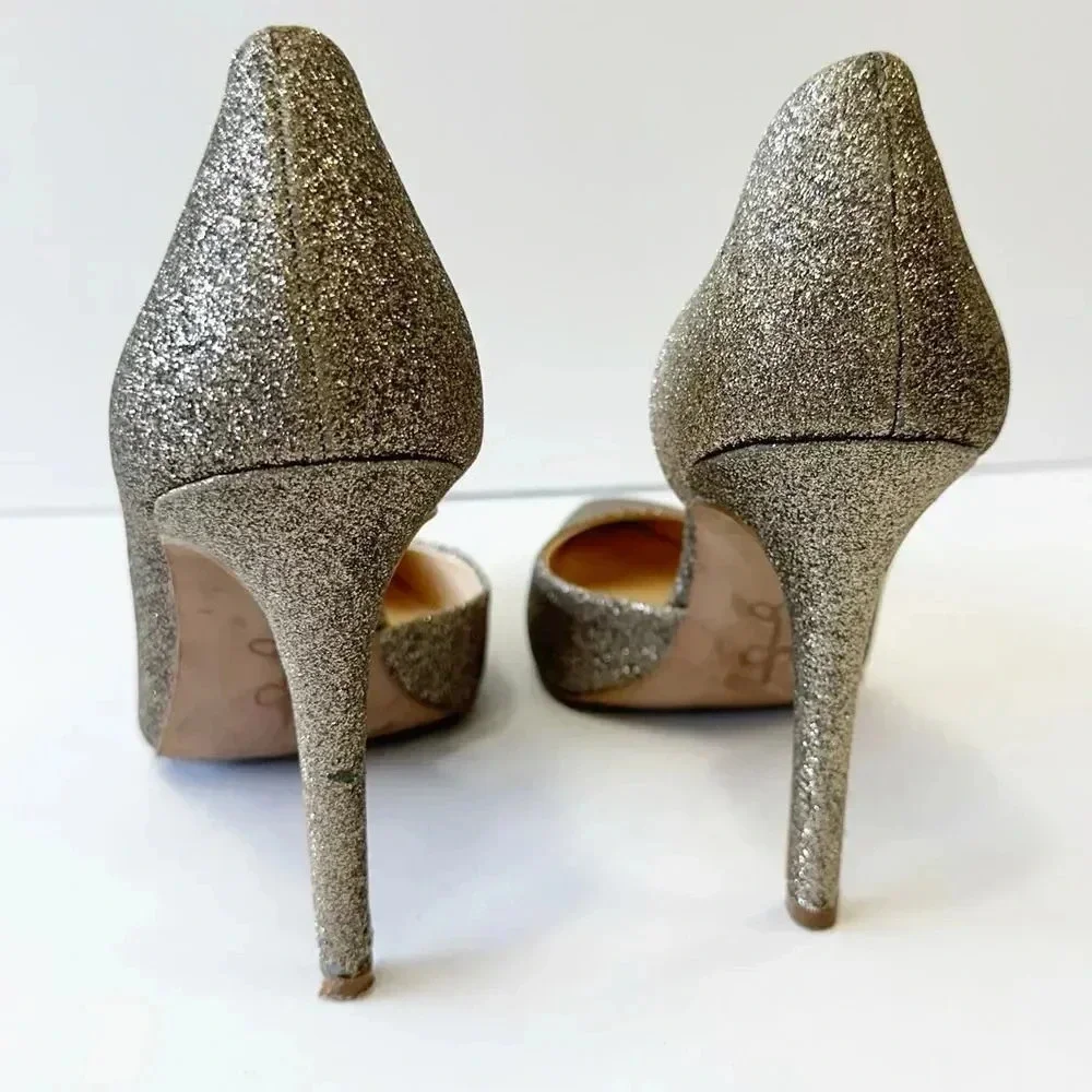 JESSICA SIMPSON Sparkly D'Orsay Party Heels Size 7.5‎